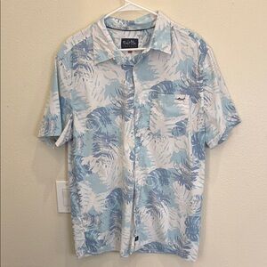Salt Life Blue and White Casual Button Down Shirt